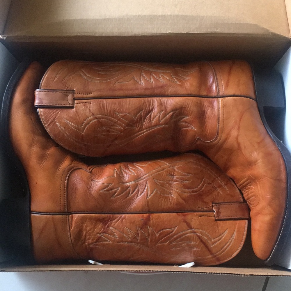 Justin Redwood Glazed Bridle Boots Sz.11.5